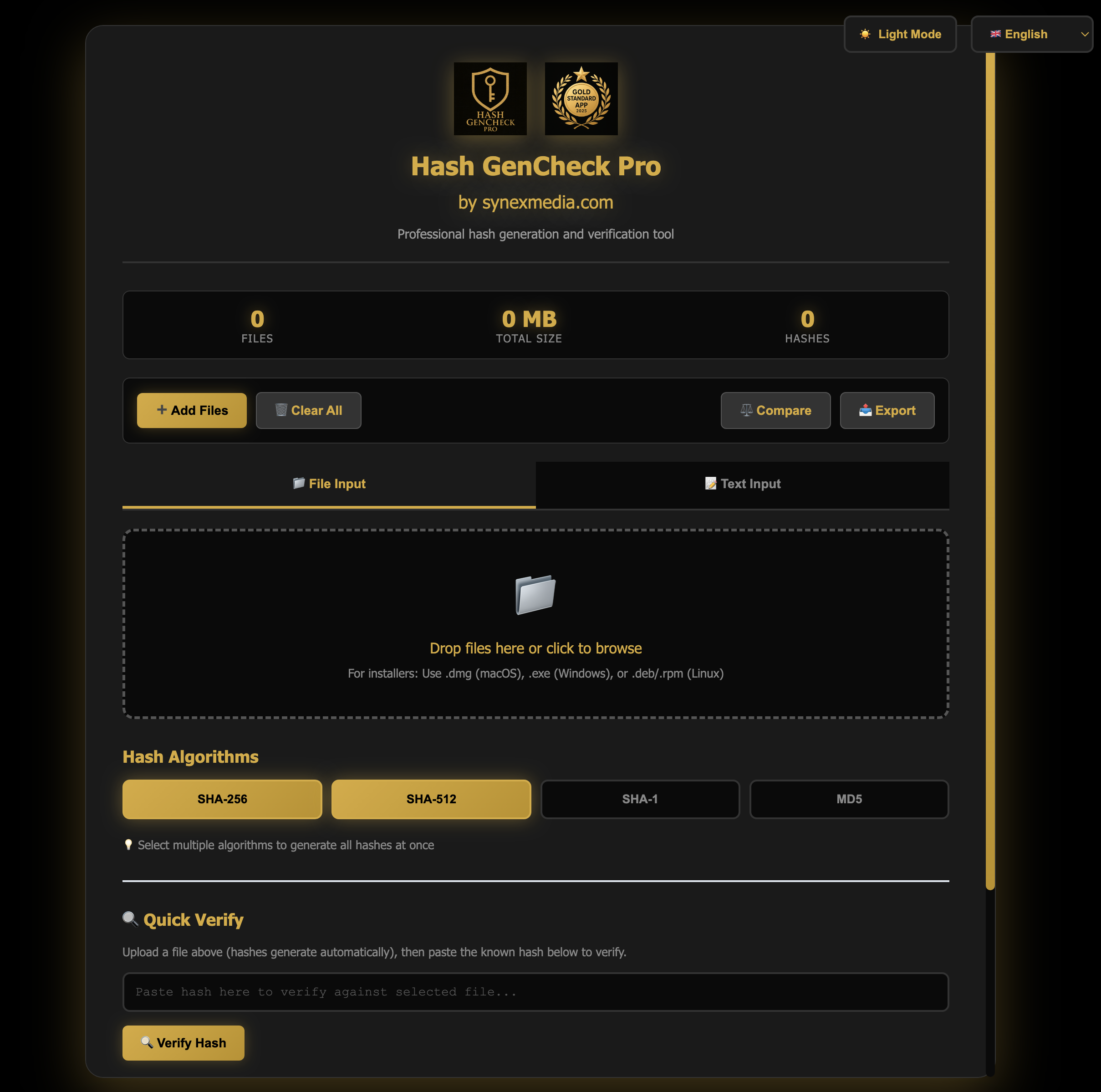 Hash GenCheck Pro Screenshot